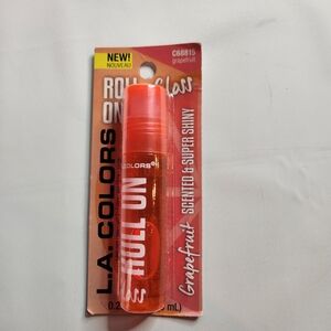 LA Colors Roll On Lip Gloss Grapefruit Scented & Super Shiny